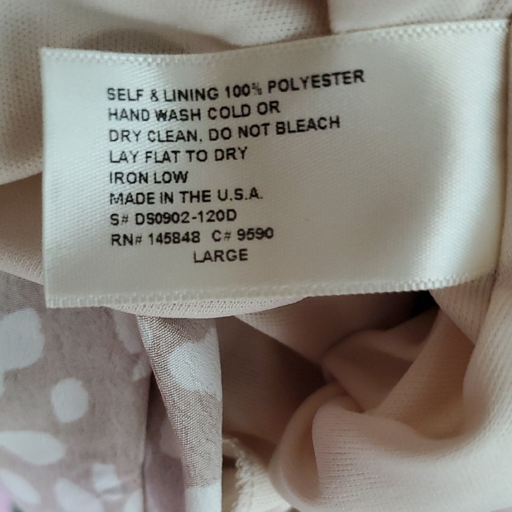 Everly Beige Patterned High Low Dress - Picture 9 of 9